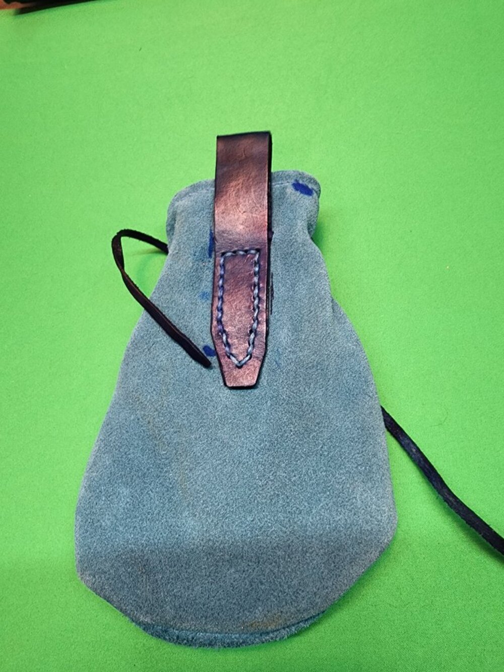 Handmade Suede Coin Pouch - Picture 3 of 4